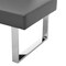 Armen Living Amanda Contemporary Nook Corner Dining Bench in Gray Faux Leather and Chrome Finish LCAMCOGRSF - alternate 3